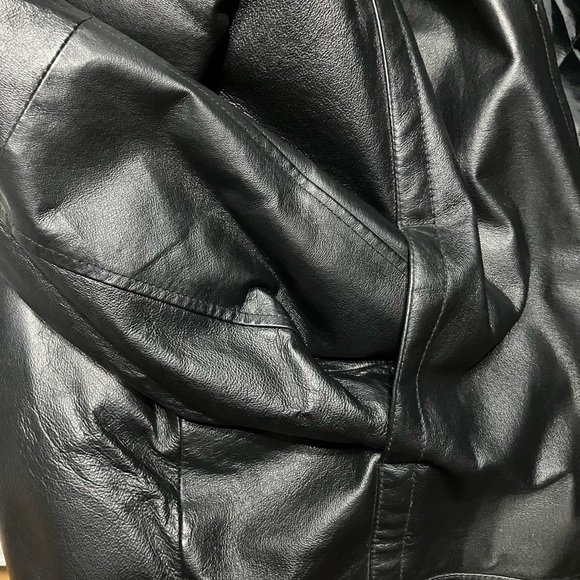 Men’s leather coat size Large fit extra large - Picture 8 of 9